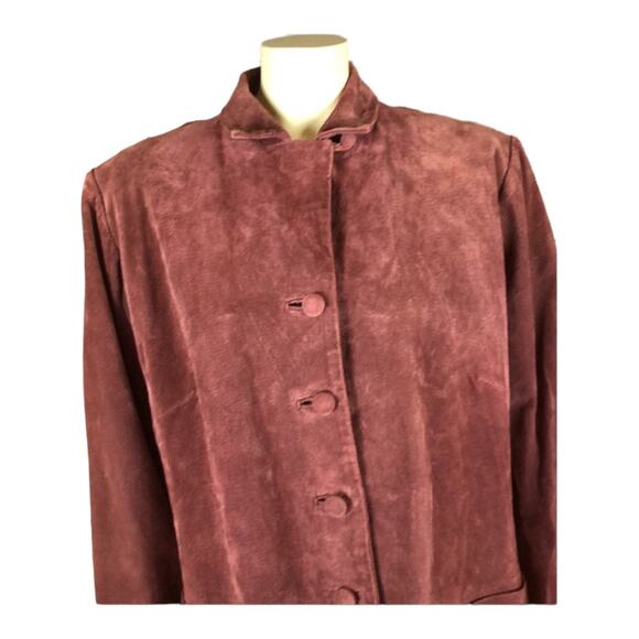 Vintage-Iconic Stan Herman-Suede Leather pink Washable Jacket size XL - Picture 4 of 12